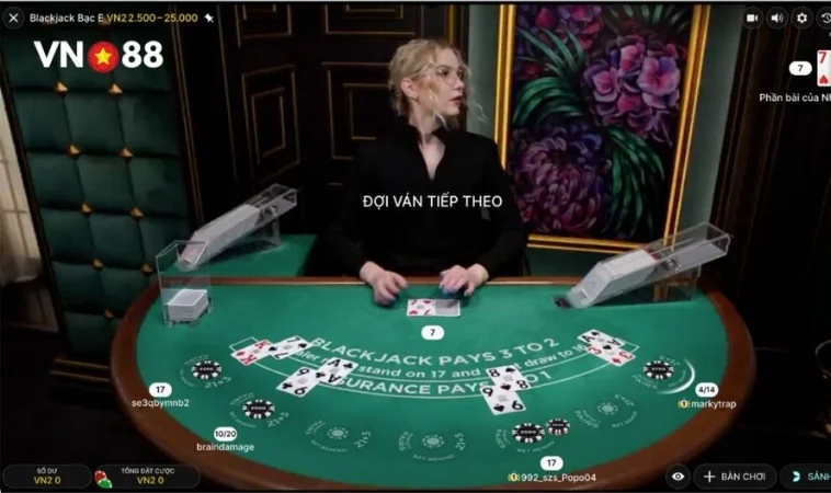 Chơi Blackjack Tại VN88