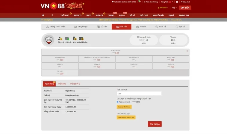 Hướng Dẫn Rút Tiền VN88 Hướng Dẫn Rút Tiền VN88